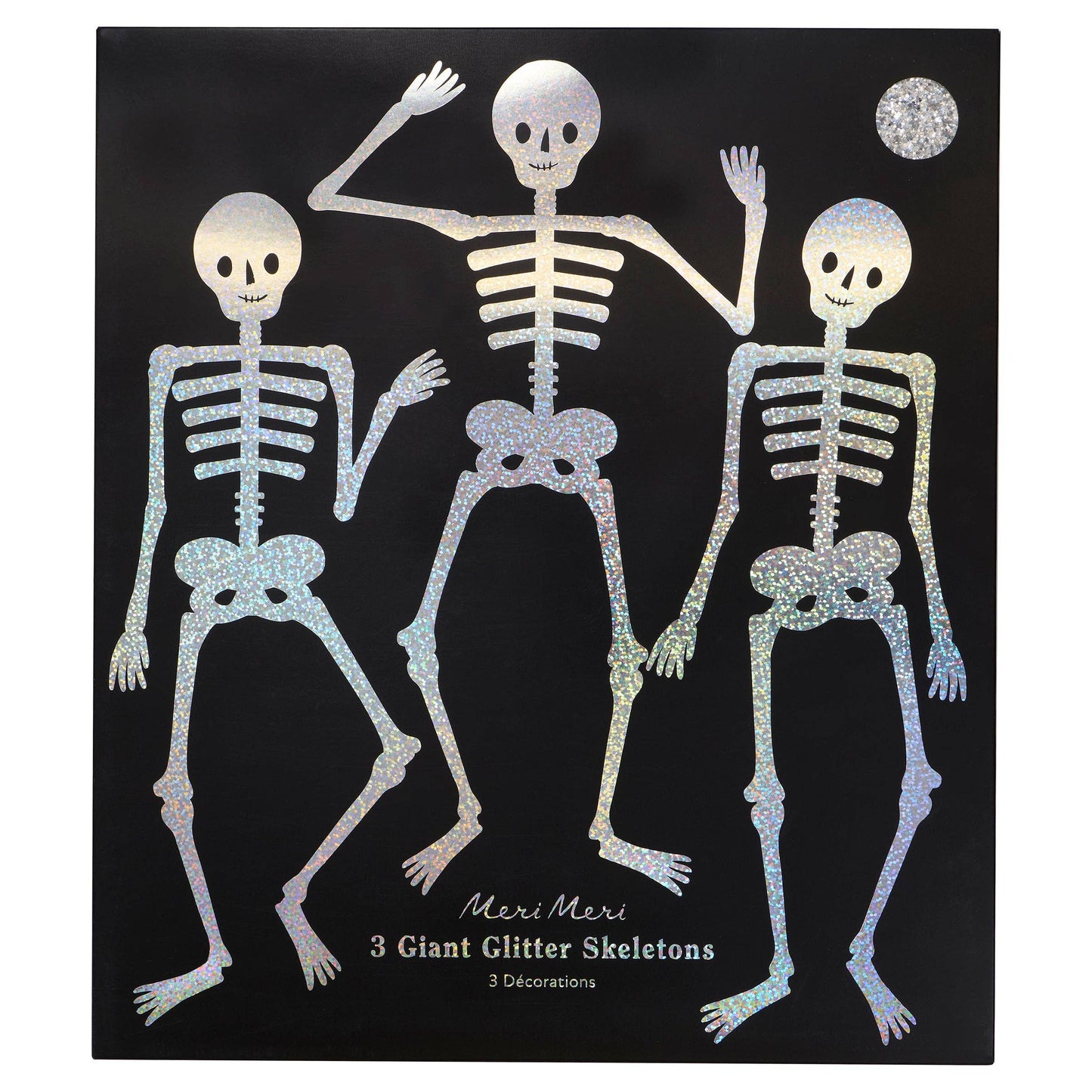 Giant Glitter Jointed Skeleton Decorations