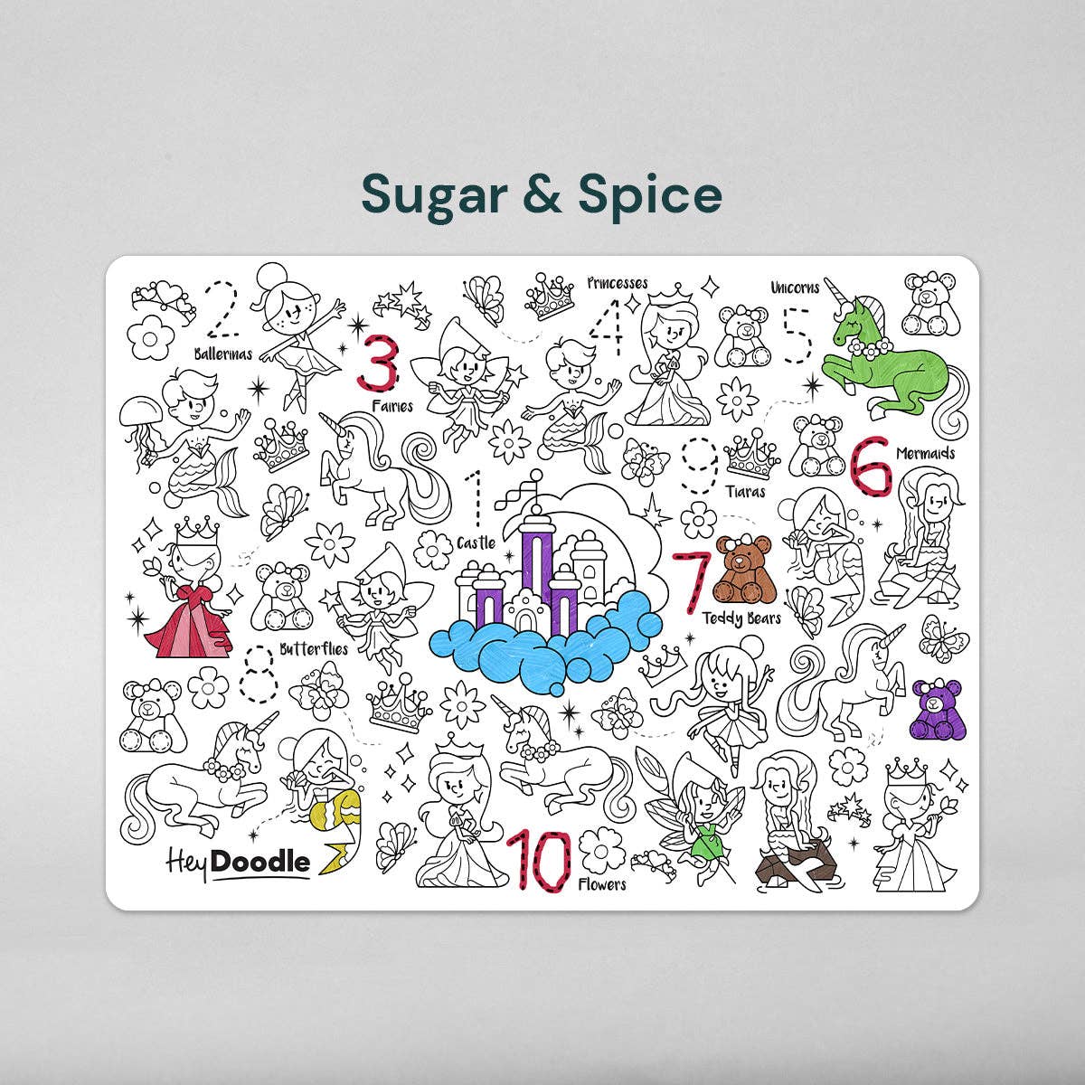 Sugar & Spice Reusable Color-In Activity Mat