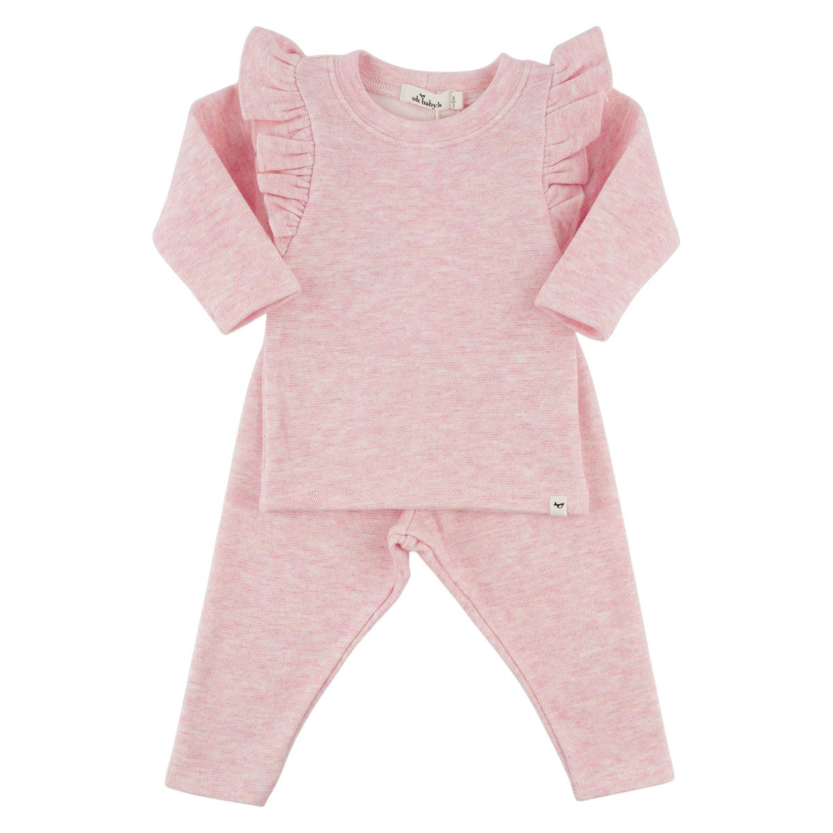 Honeycomb Millie 2pc Set: Pale Pink / 3-6 mo