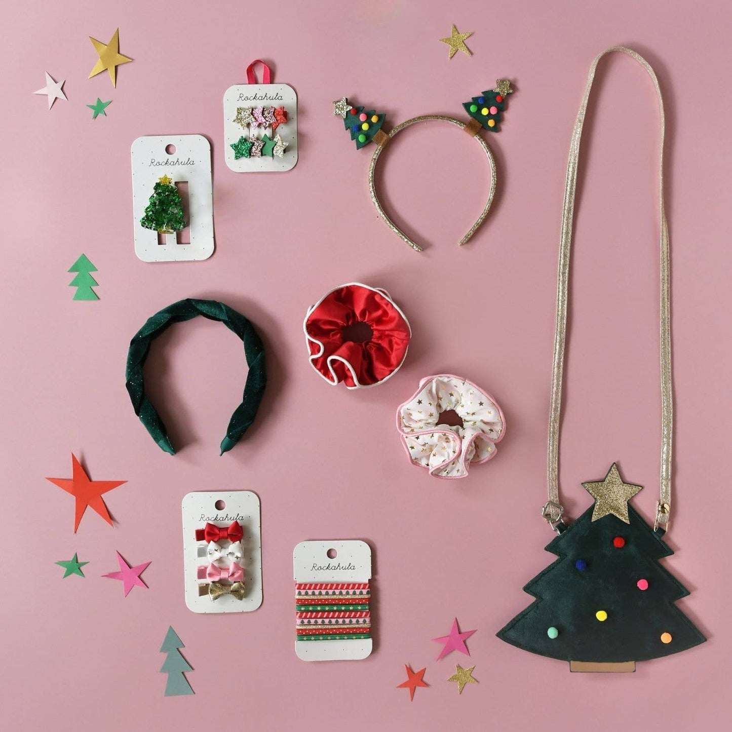 Jolly Christmas Tree Claw Clip