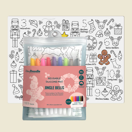 Jingle Bells Reusable Color-In Activity Mat