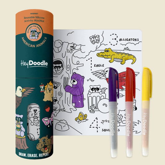 American Animals Travel-Size Color-In Activity Mat