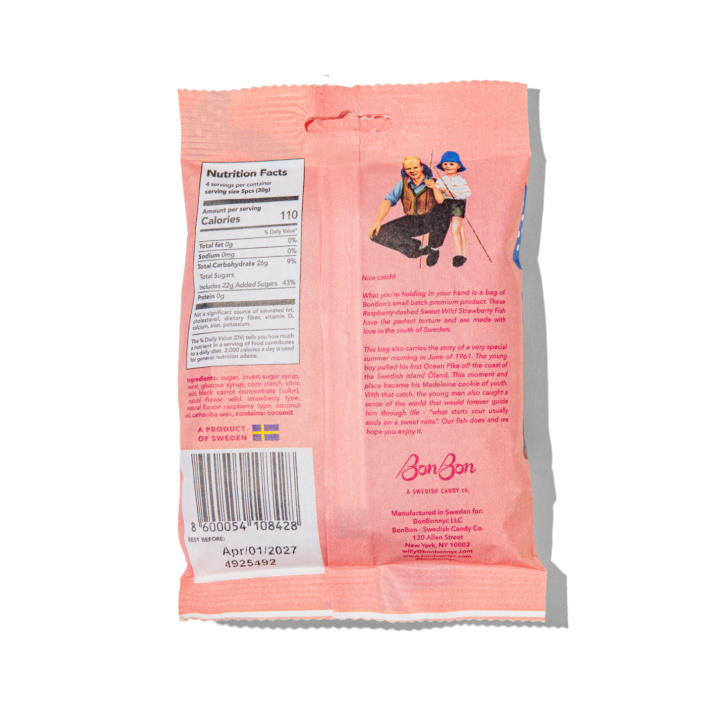Sweet Wild Strawberry Fish - Swedish Candy 5.2oz (150g)