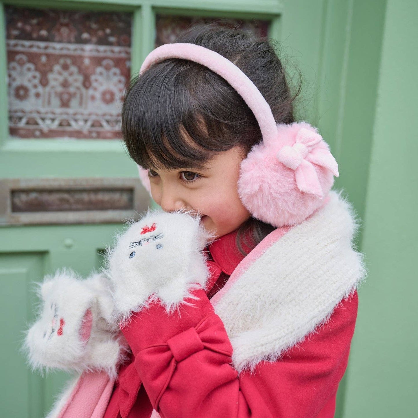 Pretty in Pink Bow Earmuffs