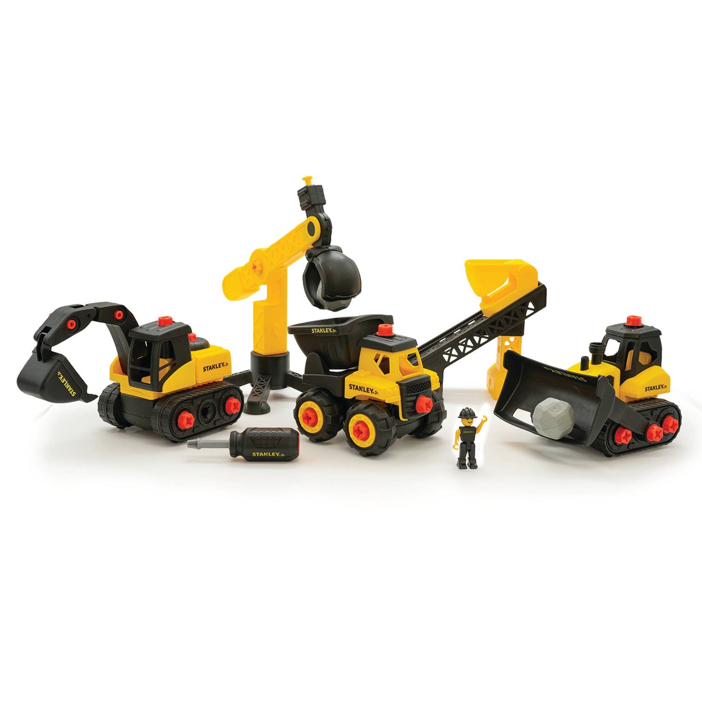 Red Toolbox Stanley Jr. Take Apart Construction Bundle