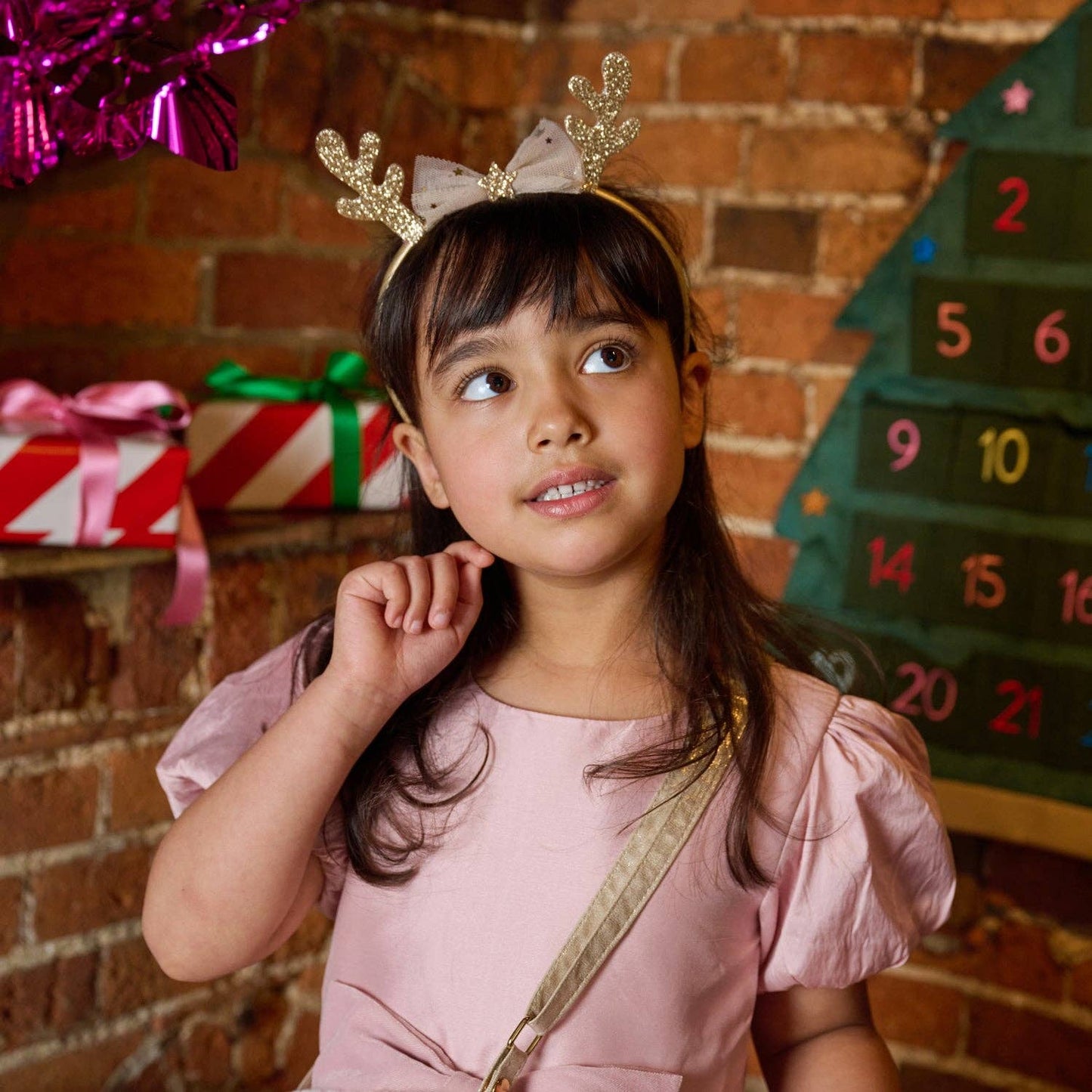 Magical Golden Reindeer Headband