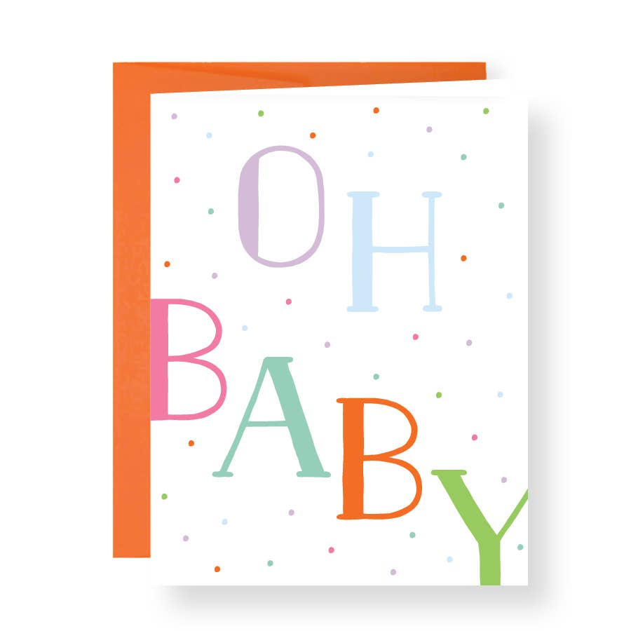 Oh Baby Dots Greeting Card