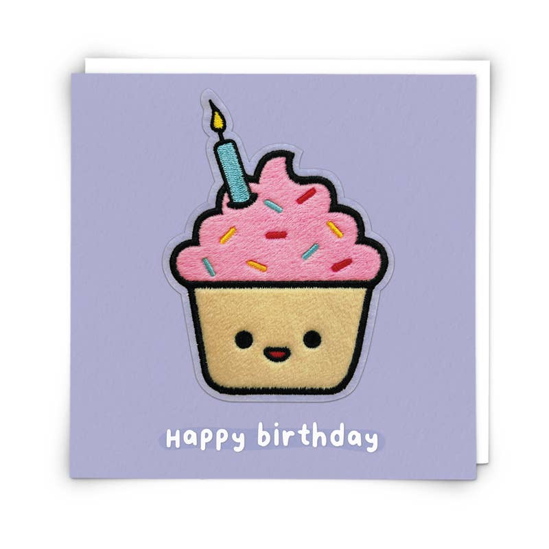 Coco Cupcake Birthday Card with Reusable Patch