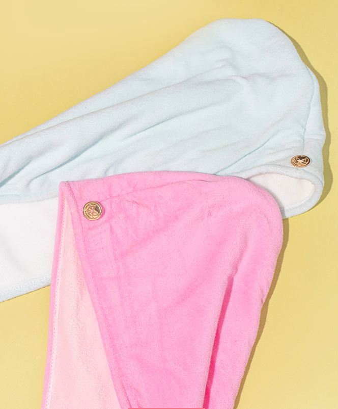 Towel Hair Wrap: Blue