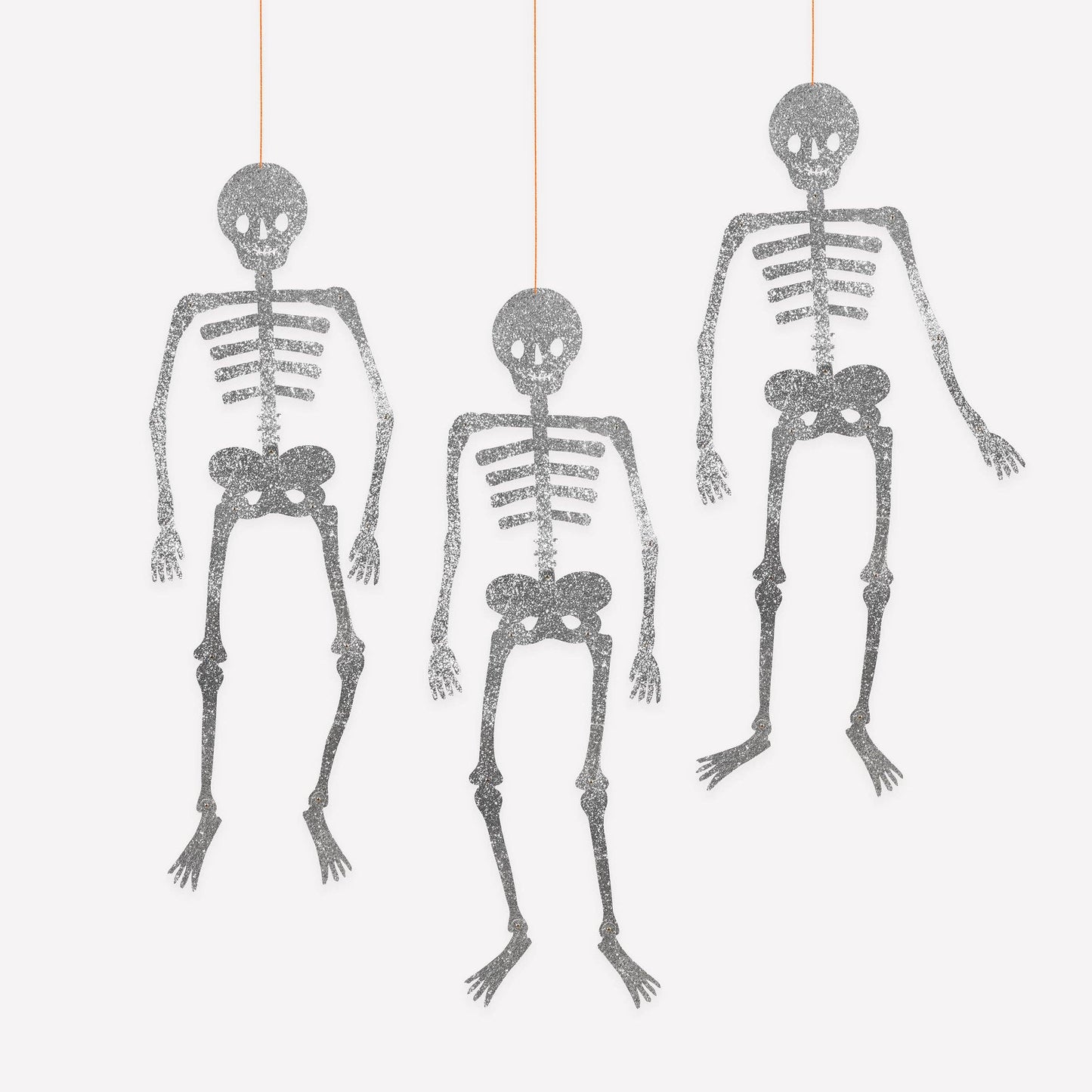 Giant Glitter Jointed Skeleton Decorations