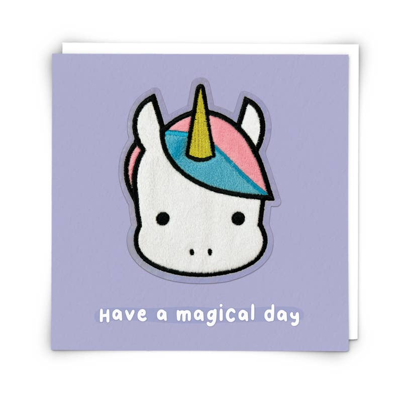 Stella Unicorn Birthday Card with Reusable Patch