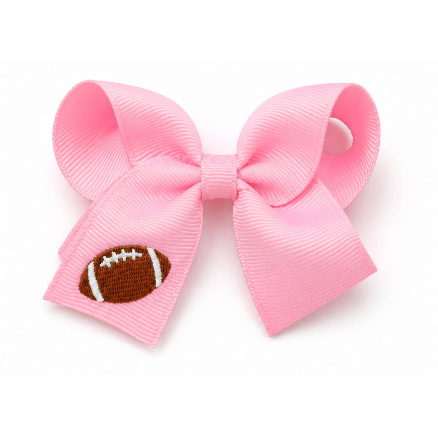 Football Hair Bow: Pink