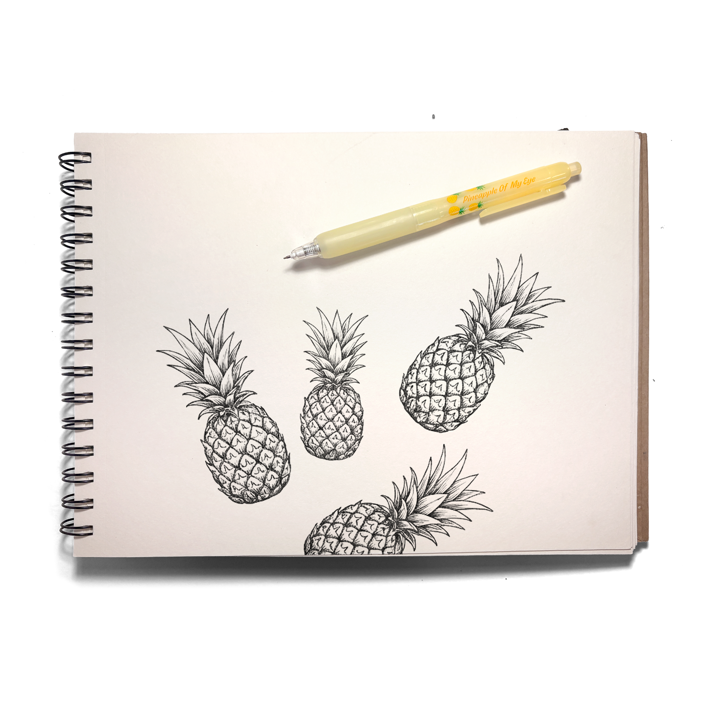 Fresh Squeezed Black Ink Scented Gel Pen - Pineapple