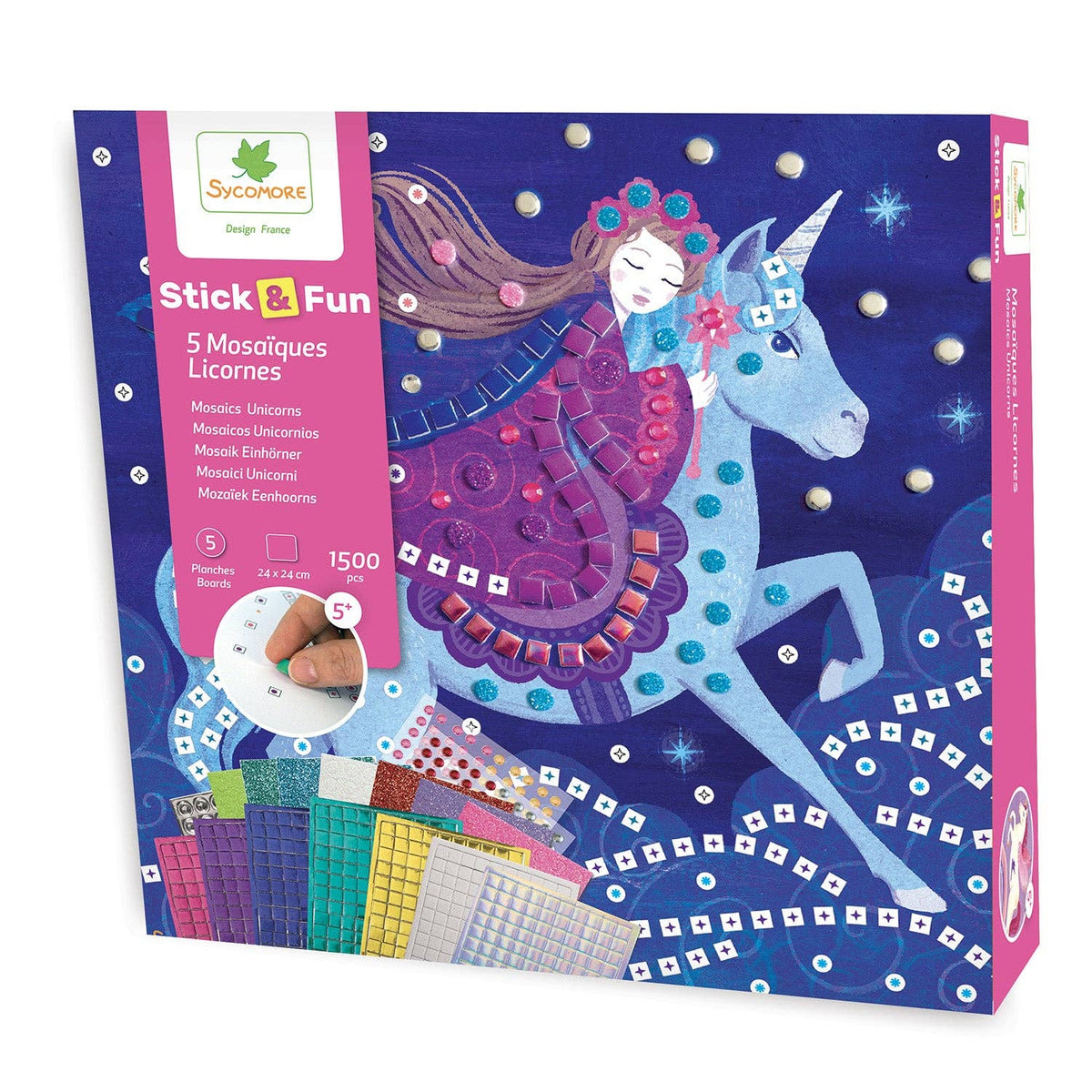 Stick'N Fun - L Mosaics Unicorns - 5y+