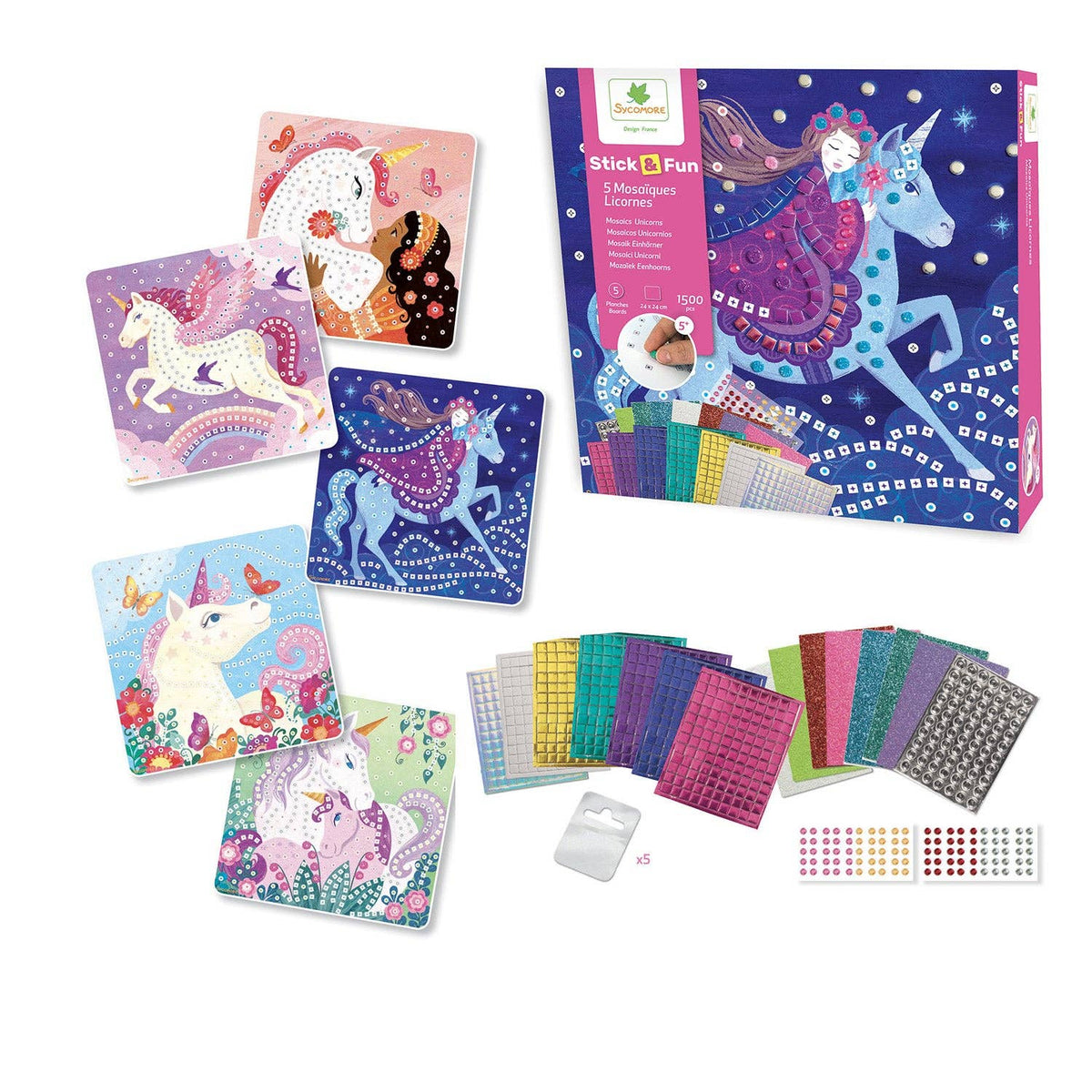 Stick'N Fun - L Mosaics Unicorns - 5y+