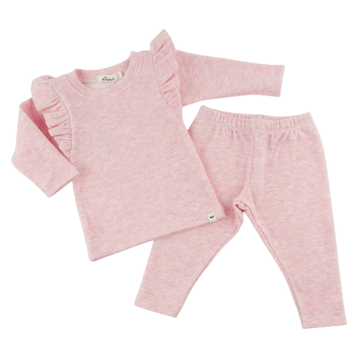 Honeycomb Millie 2pc Set: Pale Pink / 3-6 mo