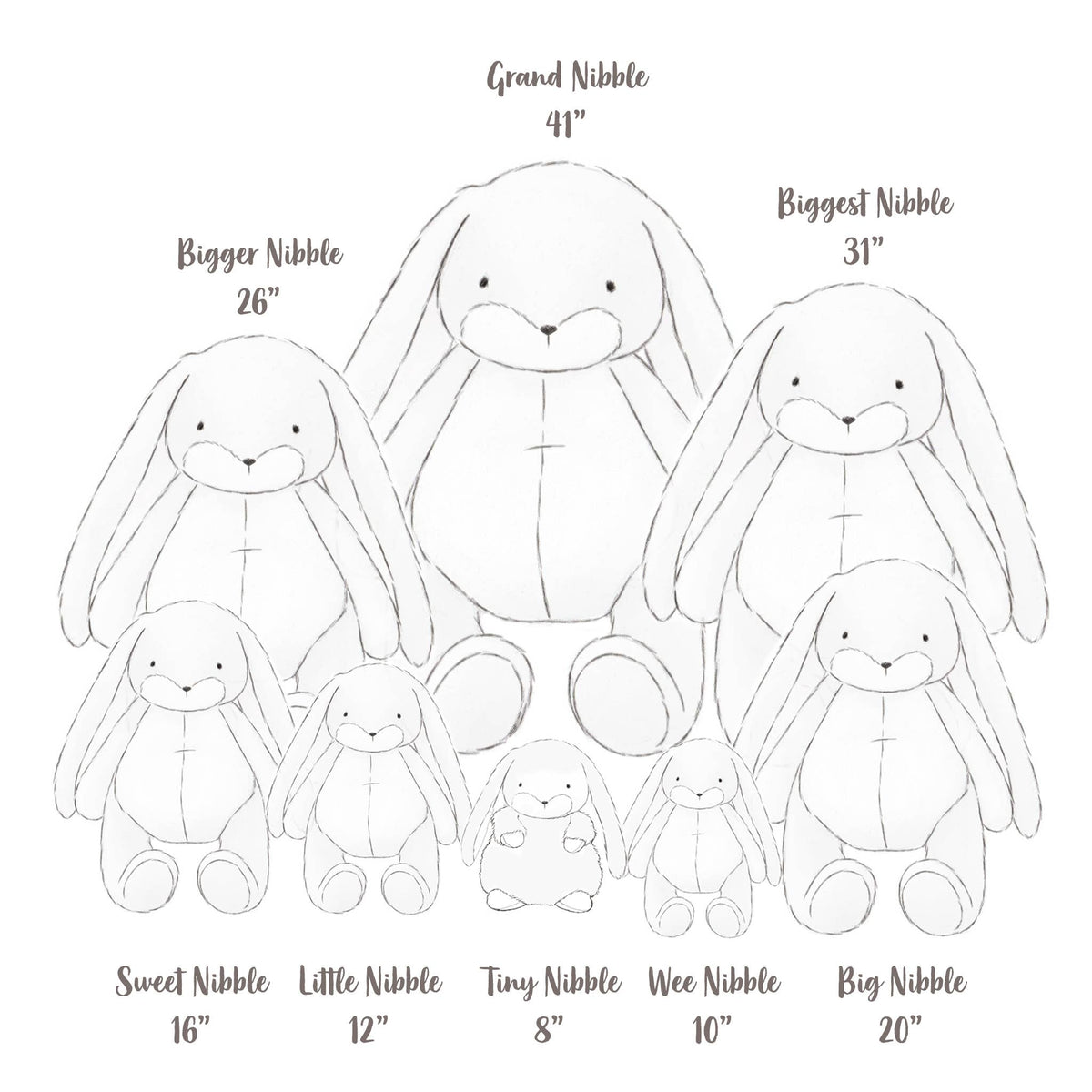 ❤️SALE - Tiny 8" Nibble Bunny - Amethyst