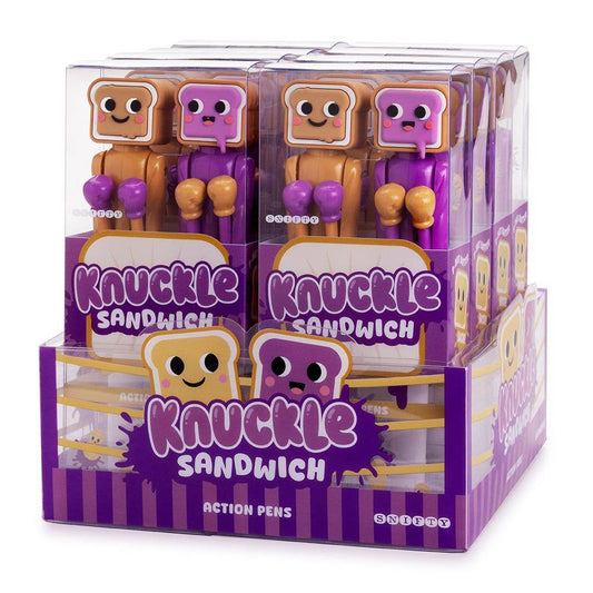 KNUCKLE SANDWICH ACTION PENS DISPLAY OF 8