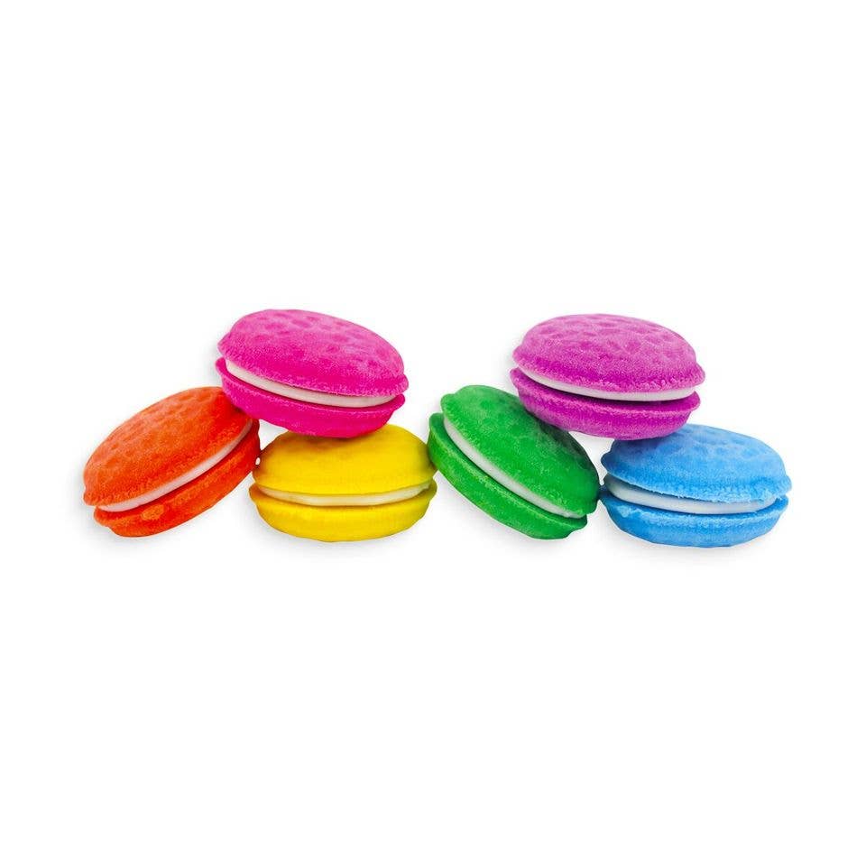 Macarons: Vanilla Scented Puzzle Erasers (Set of 6)