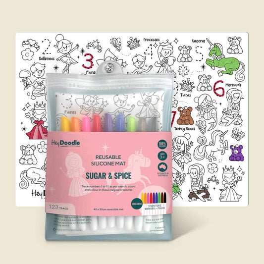 Sugar & Spice Reusable Color-In Activity Mat