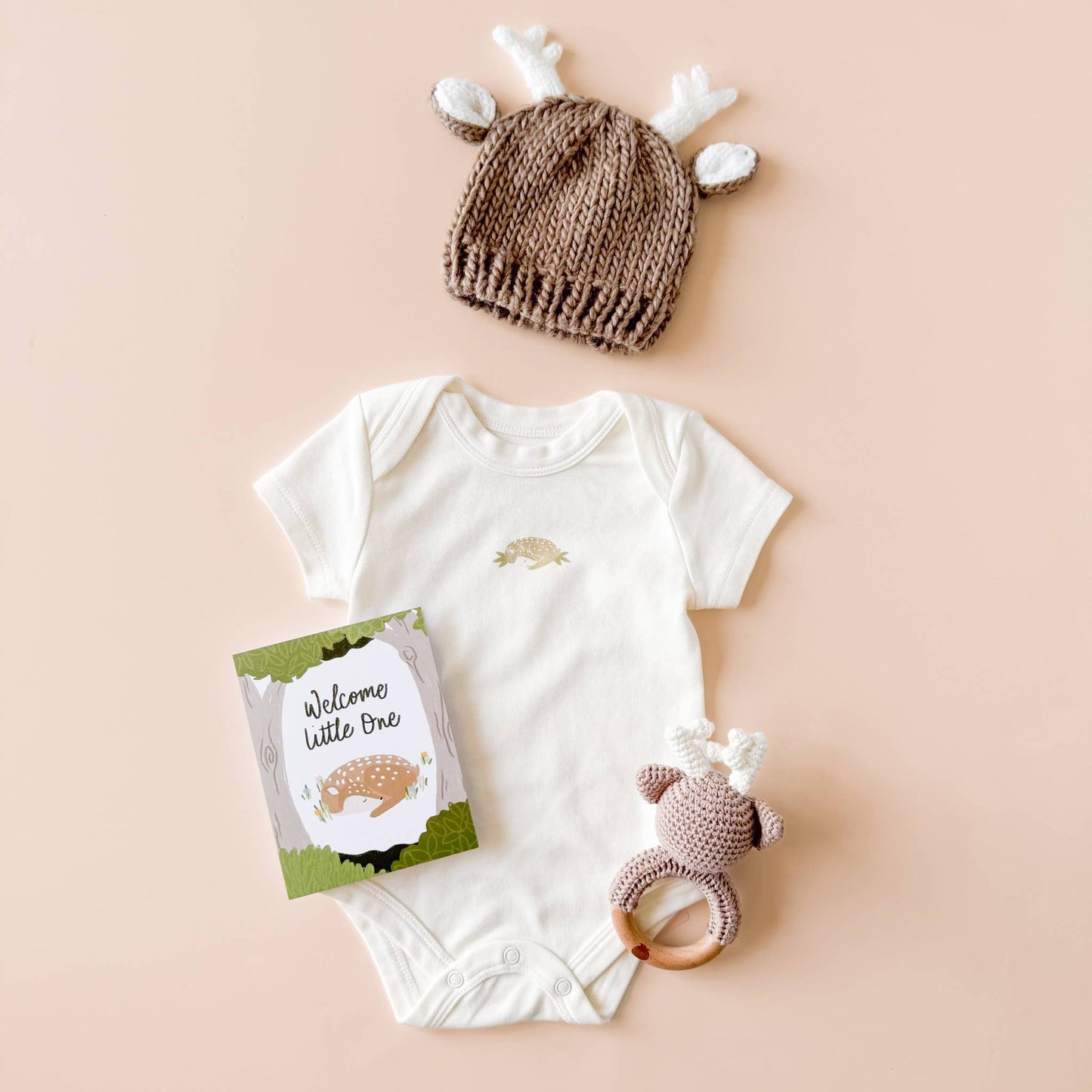 Teether Deer Crochet Cotton Rattle Baby Gift Christmas