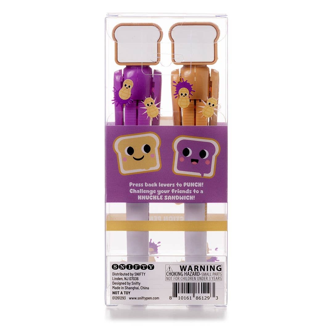 KNUCKLE SANDWICH ACTION PENS DISPLAY OF 8