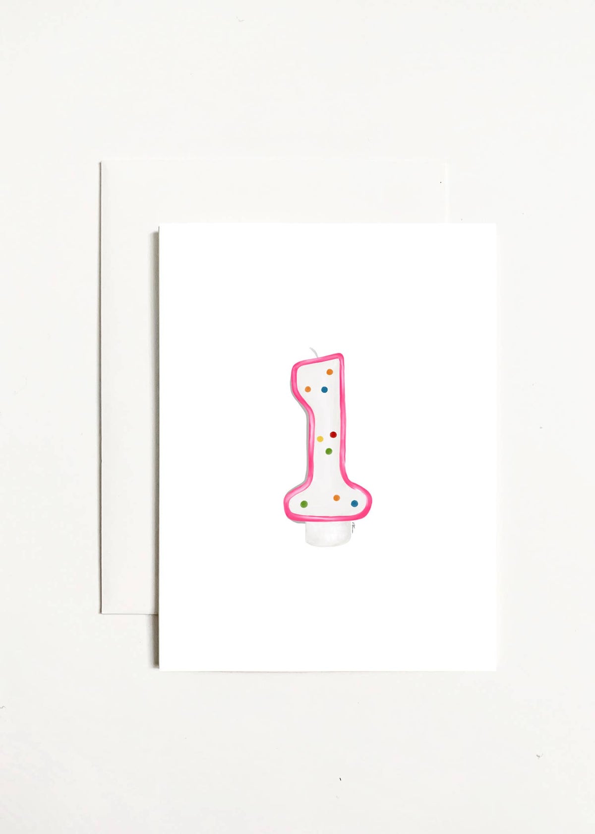 1 Birthday Candle: Pink
