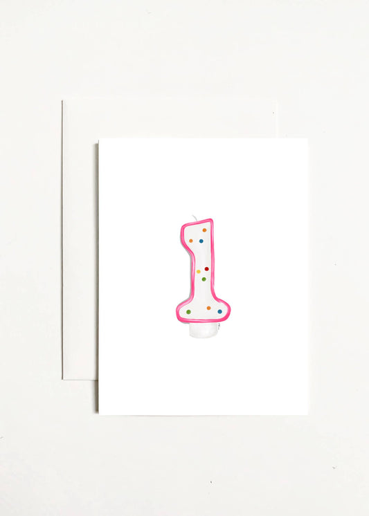 1 Birthday Candle: Pink