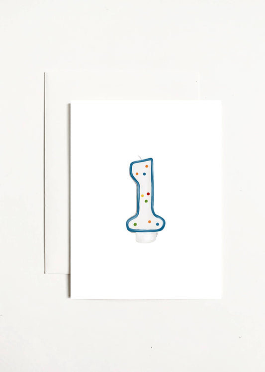 1 Birthday Candle: Blue