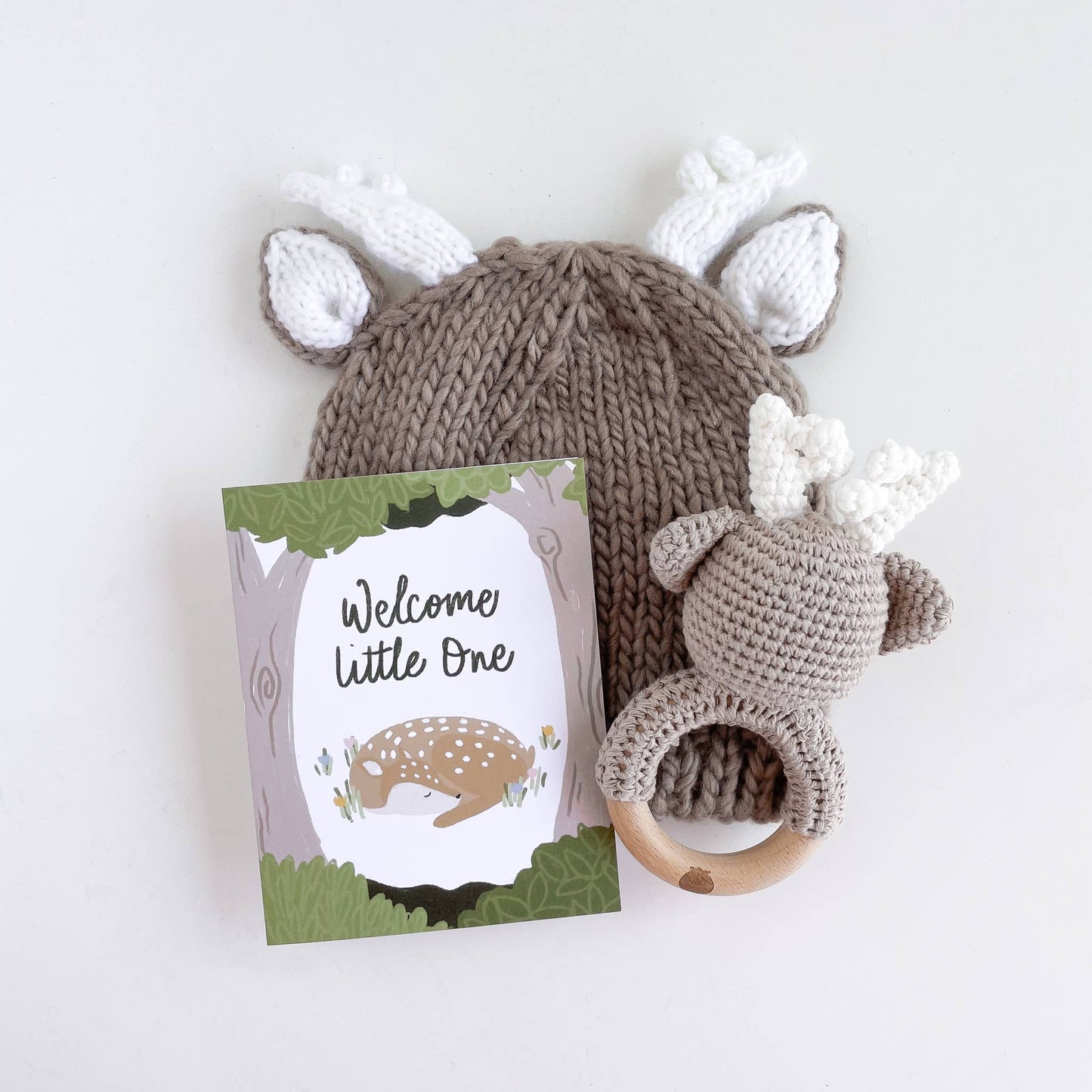 Teether Deer Crochet Cotton Rattle Baby Gift Christmas