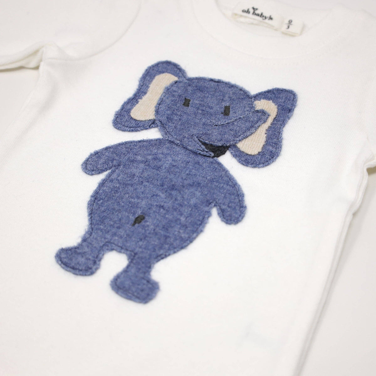 On sale: Ragdoll Elephant Cream Tee Mixed 2pc Set: Blue Heather / 0-3 mo