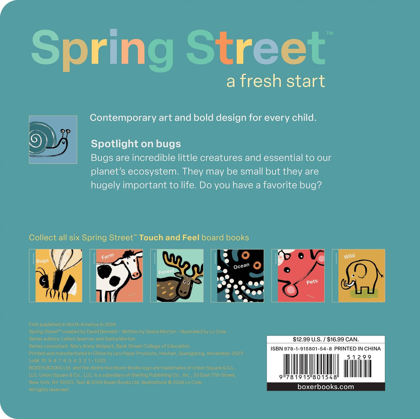 Spring Street Touch and Feel: Bugs: Board Book
