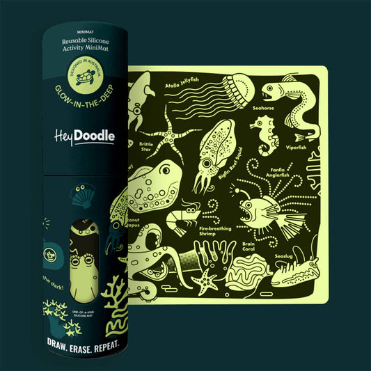 Glow-in-the-deep Travel-Size Color-In Activity Mat