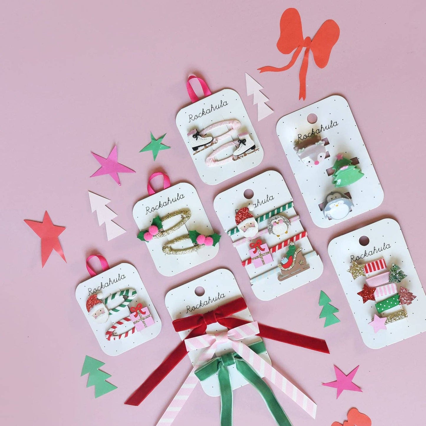 Festive Christmas Claw Clips 3 Pack