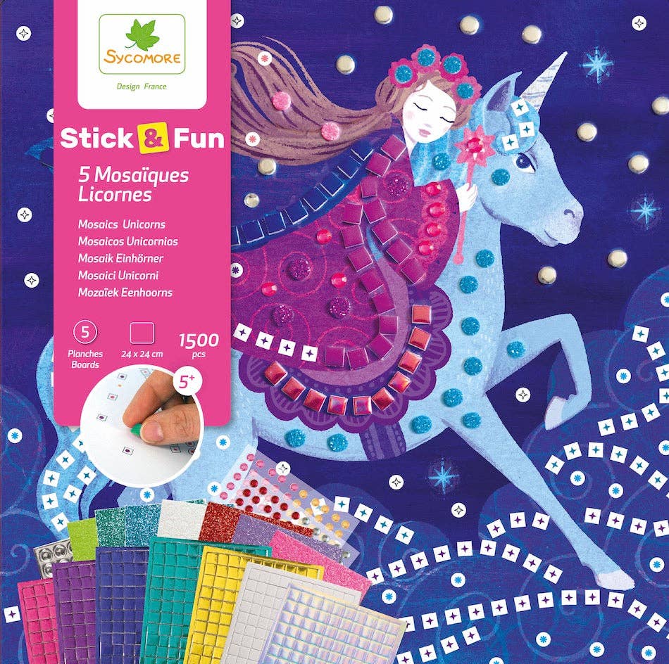 Stick'N Fun - L Mosaics Unicorns - 5y+