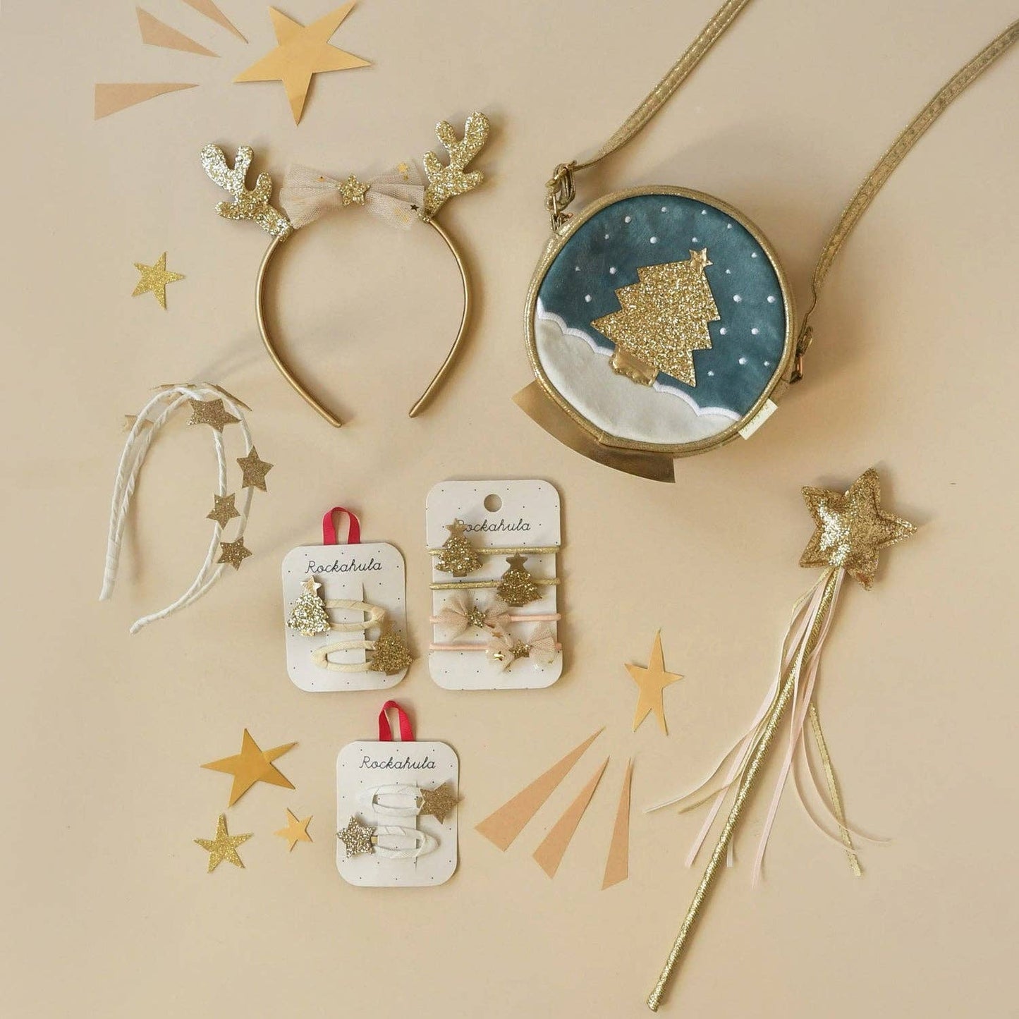 Magical Golden Reindeer Headband